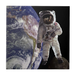 Ceramisk platta astronaut kakelplatta