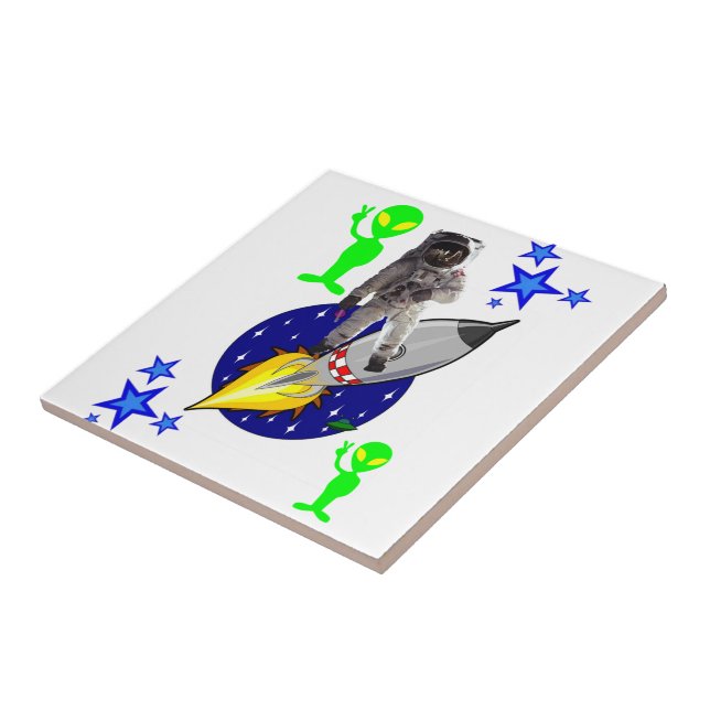 Ceramisk platta astronaut kakelplatta (Sidan)