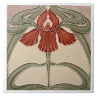 Ceramisk plattor - Orange för Blommigten Iris Art Kakelplatta