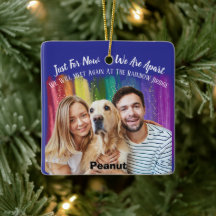 Ceramisk prydnad med Pet Memorial Photo Tribute
