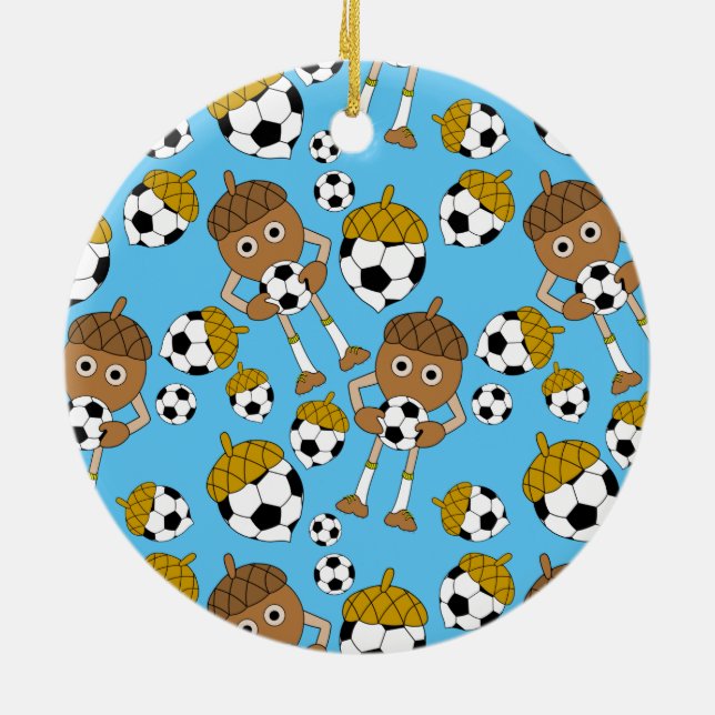 Ceramisk prydnadsföremål från Nöt Mönster Julgransprydnad Keramik (Baksidan)