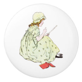 Ceramisk pull - School Girl 2 Knopp