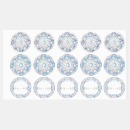 Ceramisk snöre himmel blå &snöflinga klistermärke