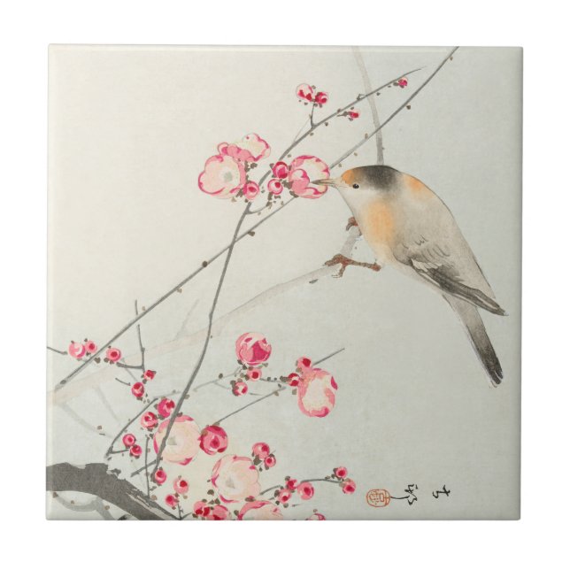 CERAMISK TIL: OHARA KOSON: SONGBIRD KAKELPLATTA (Framsidan)