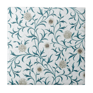CERAMISK TIL: WILLIAM MORRIS: BLOMMIGT DESIGN KAKELPLATTA
