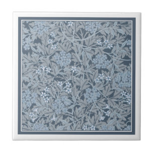 CERAMISK TIL:WILLIAM MORRIS : BLUE JASMINE KAKELPLATTA