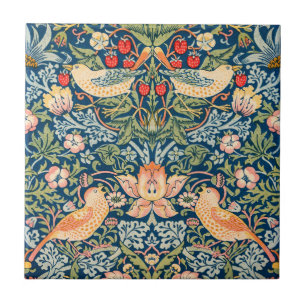 CERAMISK TIL: WILLIAM MORRIS:STRAWBERRY THIEVS KAKELPLATTA