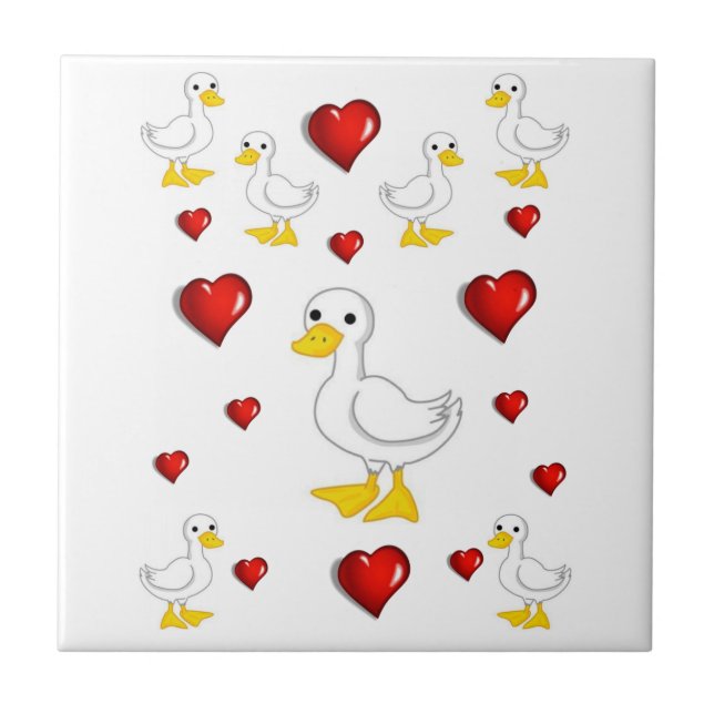 Ceramisk Tile Anka Kakelplatta (Framsidan)
