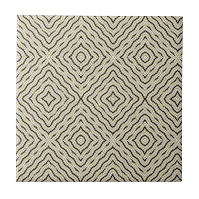Ceramisk Tile Guld Black Rand Kakelplatta (Framsidan)