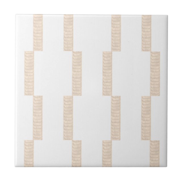 Ceramisk Tile Rand Beige & White Rand Kakelplatta (Framsidan)