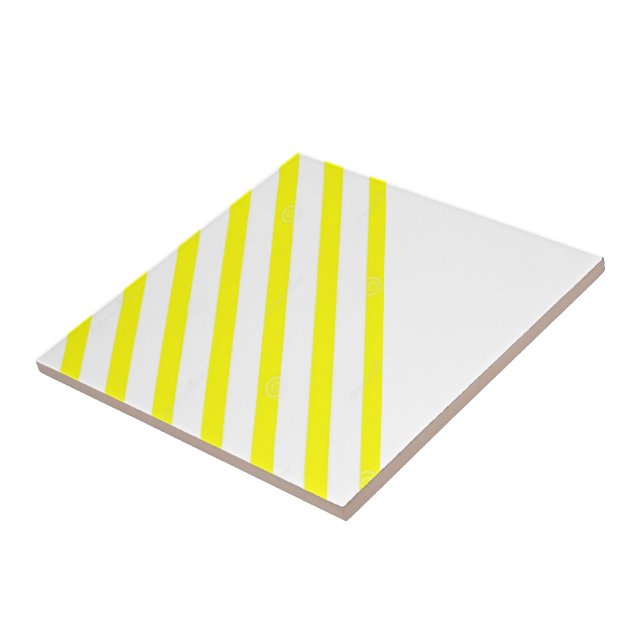 Ceramisk Tile Rand Gult & White Rand Kakelplatta (Sidan)