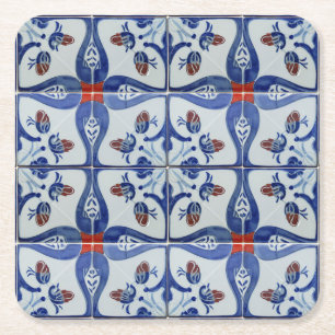Ceramisk Tile Stil Mönster Underlägg Papper Kvadrat