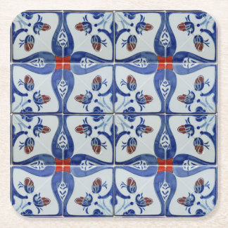 Ceramisk Tile Stil Mönster Underlägg Papper Kvadrat
