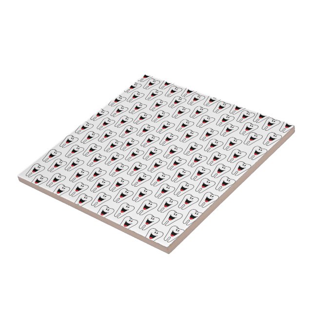 Ceramisk Tile Teeth White Smile Kakelplatta (Sidan)