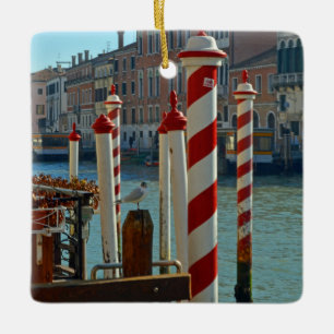 Ceramisk vid Venedig-kanalen Julgransprydnad Keramik