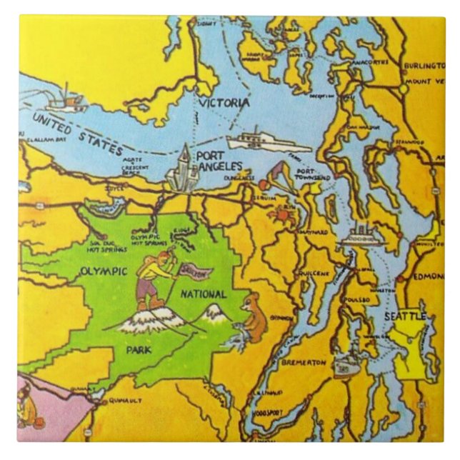 Ceramiska plattan för olympisk Peninsula Kakelplatta (Framsidan)