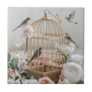 Ceramiska plattan shabby chic kakelplatta