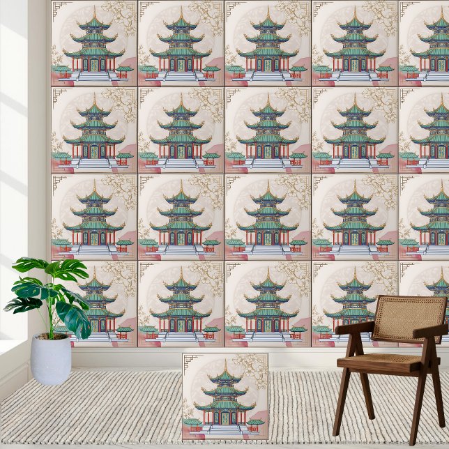 Ceramiska plattor för kinesiska paviljoner kakelplatta (Chinese Pavilion Ceramic Tile)