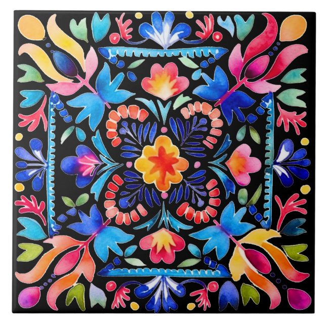 Ceramiska plattor för lätt mexikansk blomma kakelplatta (Framsidan)