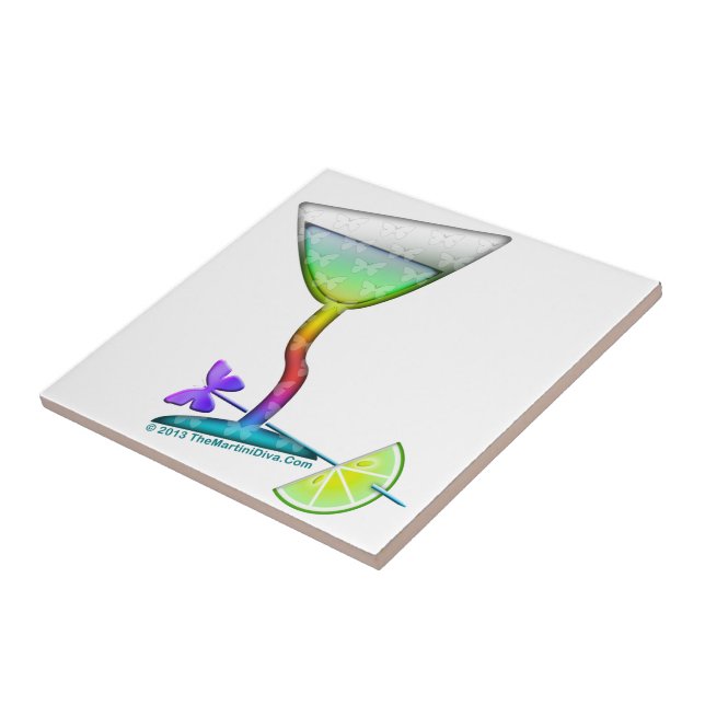 CERAMISKA TILES & TRIVETS - BUTTERFLY MARTINI KAKELPLATTA (Sidan)