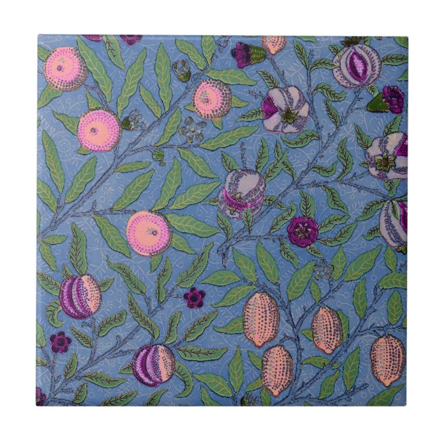CERAMISTISK TID: WILLIAM MORRIS : POMEGRANATES KAKELPLATTA (Framsidan)