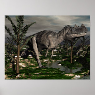 Ceratosaurus dinosaur - 3D-rendering Poster