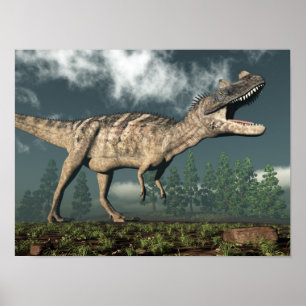Ceratosaurus dinosaur - 3D-rendering Poster