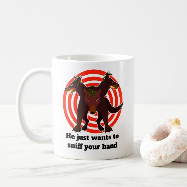 Cerberus, han vill bara sparka din hand kaffemugg (Med munk)