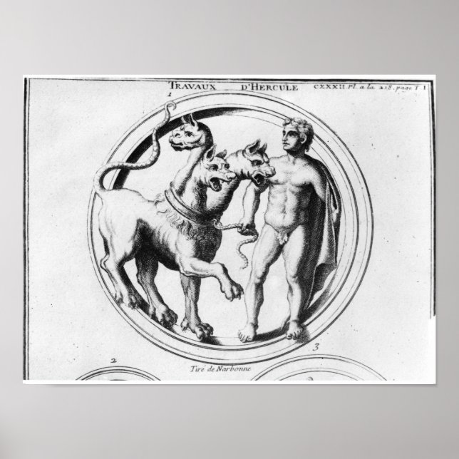 Cerberus Tamed by Hercules Poster (Framsidan)