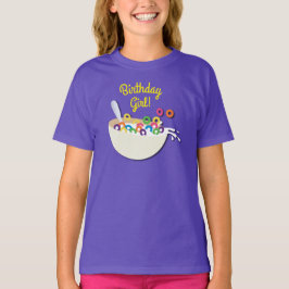 Cereal Bowl Kids Sleepover Födelsedagsfest Cute T Shirt