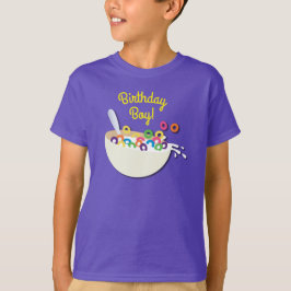 Cereal Bowl Kids Sleepover Födelsedagsfest Cute T Shirt