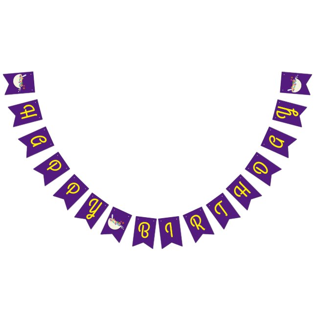 Cereal Bowl Kids Sleepover Födelsedagsfest Cute Vimplar (Alla)