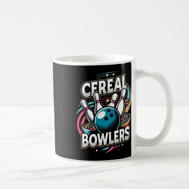 Cereal Bowlers Shirt Bowling League Shirt Funny Bo Kaffemugg (Höger)