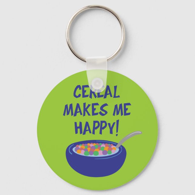 Cereal gör mig Lycklig Nyckelring (Framsida)