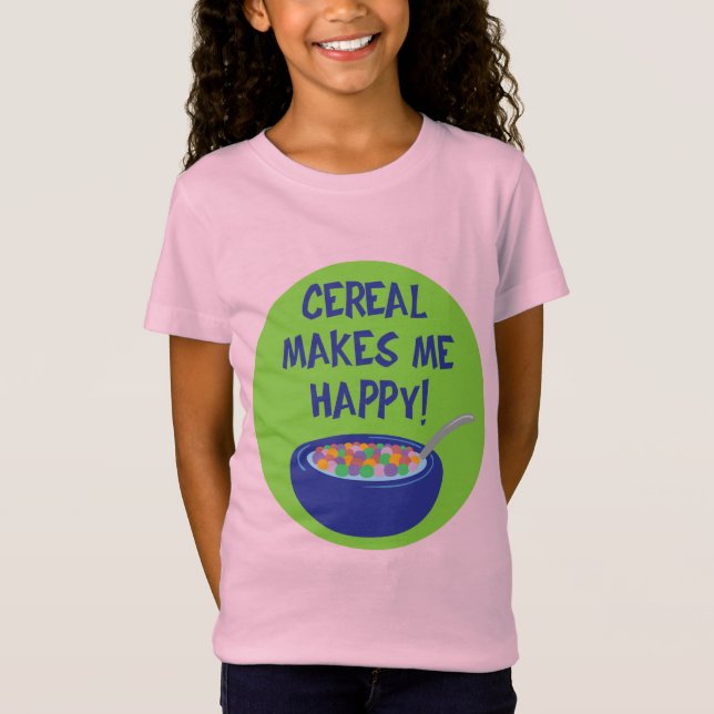 Cereal gör mig Lycklig T-Shirt (Framsida)