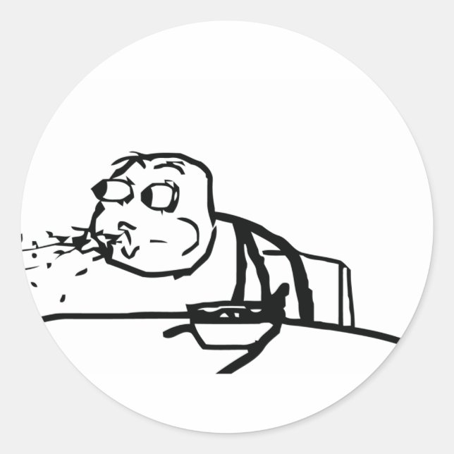 Cereal Guy II Runt Klistermärke (Framsida)