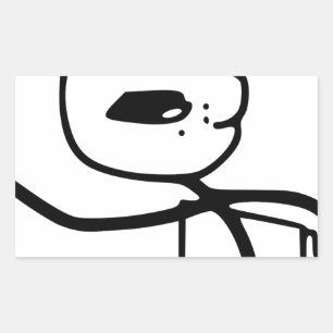 Cereal Guy Meme Rektangulärt Klistermärke