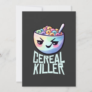 Cereal Killer Breakfast Pun Inbjudningar