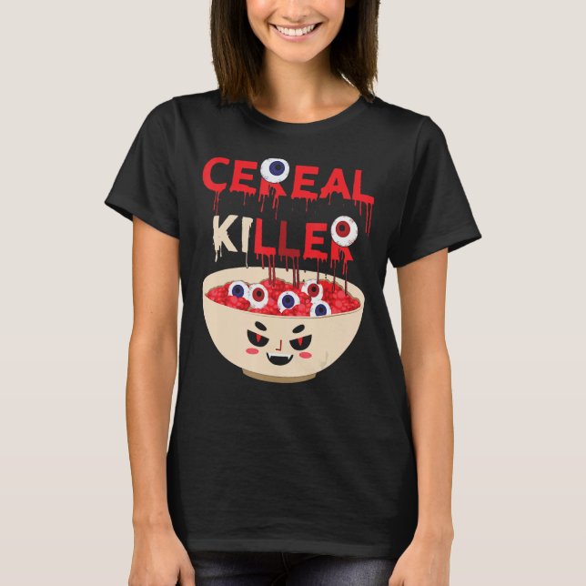 Cereal Killer Food Pun Humor Costume Funny Hallowe T Shirt (Framsida)