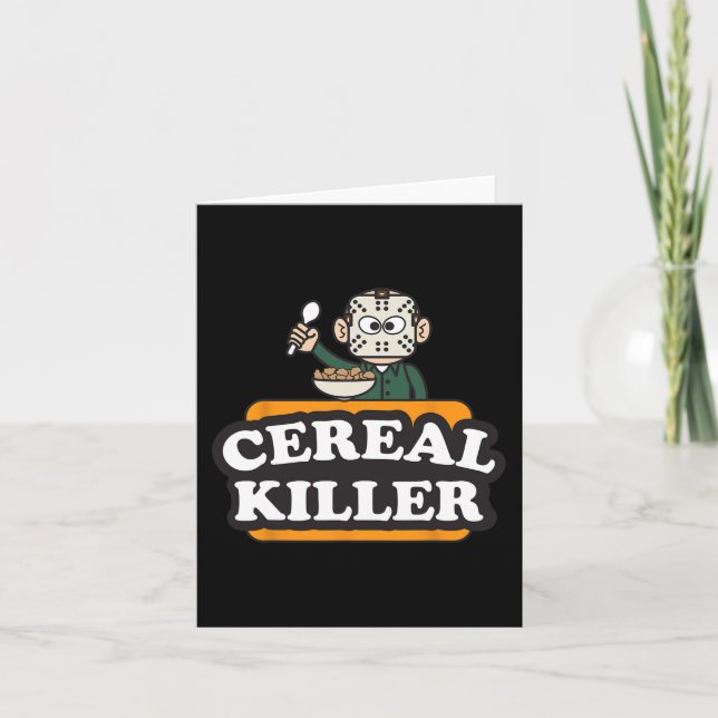 Cereal Killer Food Pun Humor Costume Roligt Hallow Kort (Framsida)