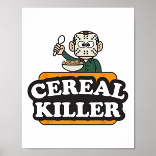 Cereal Killer Food Pun Humor Costume Roligt Hallow Poster