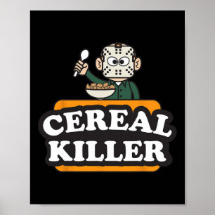 Cereal Killer Food Pun Humor Costume Roligt Hallow Poster