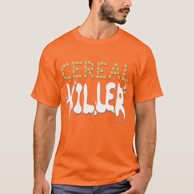 Cereal Killer Funny Breakfast Cereal Älskare Orang T Shirt (Framsida)
