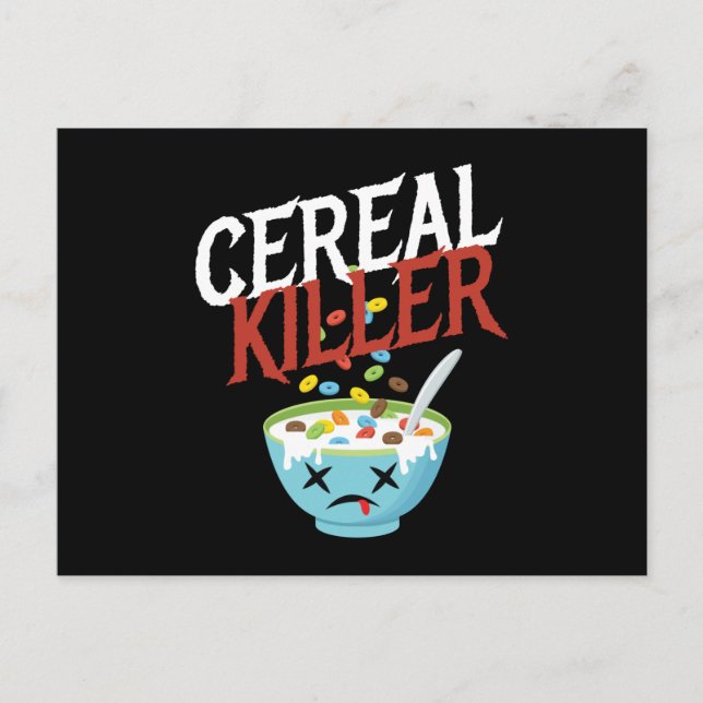 Cereal Killer Halloween Costume Monster Vykort (Framsida)