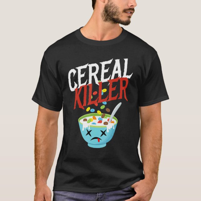 Cereal Killer I Costume Breakfast Cereal Halloween T Shirt (Framsida)