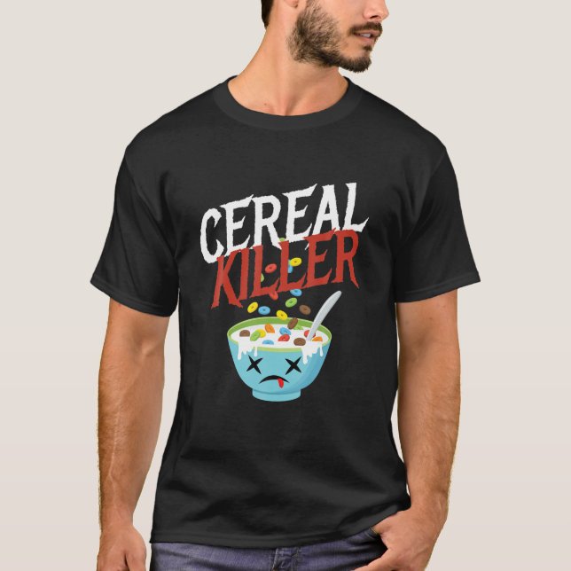 Cereal Killer I Costume Breakfast Cereal Halloween T Shirt (Framsida)