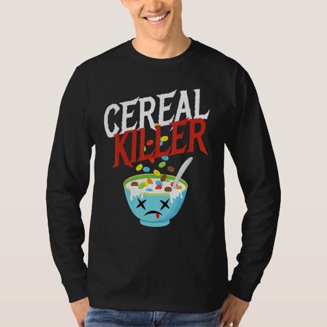 Cereal Killer I Costume Breakfast Cereal Halloween T Shirt (Framsida)