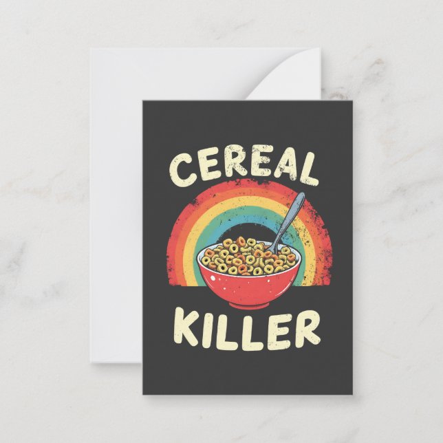 Cereal Killer Manar Food Pun True Crime Anteckningskort (Framsida)