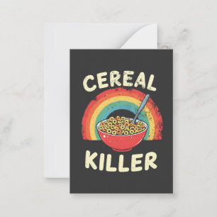 Cereal Killer Manar Food Pun True Crime Anteckningskort