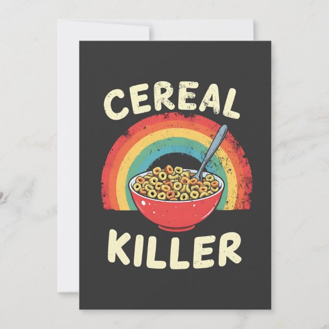 Cereal Killer Manar Food Pun True Crime Inbjudningar (Framsida)